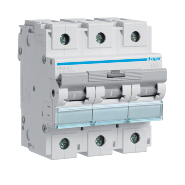 Jistič třípolový HAGER HMD390 3-pól. 100 A, char. D, 15 kA