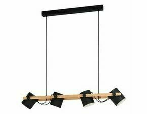 Svítidlo závěsné EGLO HL 4 E27 SCHWARZ-CREME HOLZ HORNWOOD