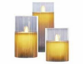 EMOS DCCW05 3LED SET GLASS CANDLE MOVING FLAME WW