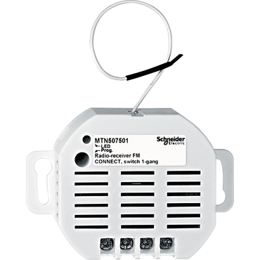 SCHN MTN507501 Merten - Radiový (RF) přijímač CONNECT, zapuštěný, jednonásobný spínač 10A RP 0,07kč/