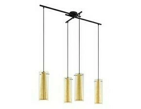 Svítidlo závěsné EGLO HL 4 E27 SW KLAR-GOLD PINTO GOLD