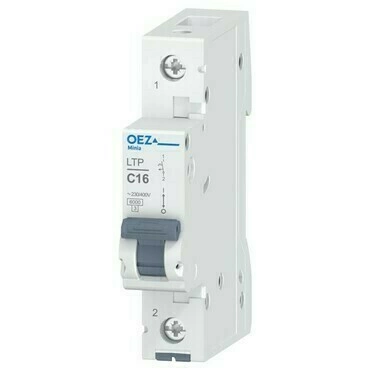 OEZ:42207 LTP-16C-1 Jistič In 16 A, Ue AC 230/400 V / DC 60 V, charakteristika C, 1pól, Icn 6 kA