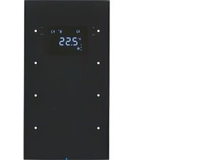 HAG 75643055 Dotykový sensor 3-násobný s termostatem, Berker R.3, sklo, černá