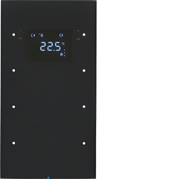 HAG 75643055 Dotykový sensor 3-násobný s termostatem, Berker R.3, sklo, černá
