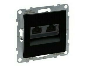 Zásuvka datová dvojitá LEG 721453 Suno 2XRJ45 cat6 UTP černá