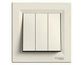 SCHN EPH2100123 Asfora - Trojnásobný spínač řazení 1, krémový