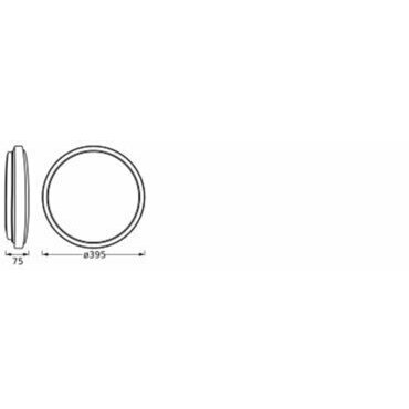 LED svítidlo přisazené LEDVANCE ORBIS LONDON 400MM 24W 830 WT
