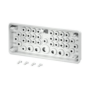 HEN Mi FP 38 Příruba pro stěnu rozvodnice 300mm, s vývodkami (těsnícími membránami) 29x O7-12mm, 4x