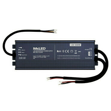 LED driver napěťový MC LED 500W, DC 12V/41,67A, IP67, hliníkové provedení