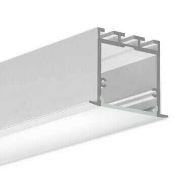 MC LED Vestavný hliníkový profil AE2 pro sádrokarton 50x35mm včetně mléčného difuzoru 2m
