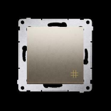 Přepínač křížový SIMON DW7.01/44, (přístroj s krytem), řazení 7, zlatá metalizovaná