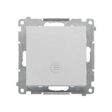 Spínač jednopólový SIMON TW1ZL.01/143, signal. LED podsv., ř.1So, bezšr. sv., hliníková mat