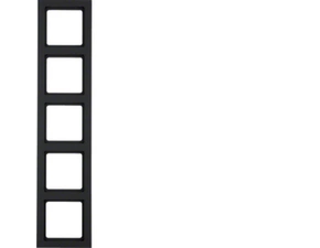 HAG 10156096 Rámeček 5-násobný, Berker Q.3, antracit, sametová