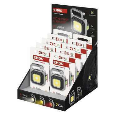 EMOS P4714 COB LED NABÍJECÍ PŘÍVĚŠKOVÁ SVÍTILNA 750 LM 10 KS
