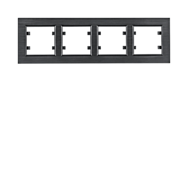 HAG WL9243 Rámeček 4-násobný vodorovný, lumina passion, Alu černá