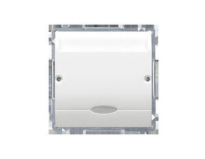 Spínač na kartu SIMON BASIC BMWH1.02/11, (přístroj s krytem), s LED podsvětlením, 10 A (2 A), bílá