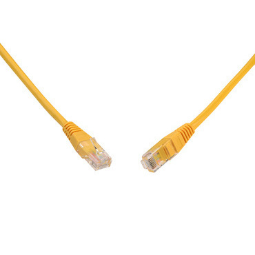 Kabel patch SOLARIX C5E-155YE-2MB, CAT5E, UTP, PVC, non-snag-proof, 2m, žlutý