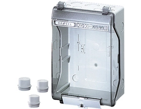 HEN KG 9002 Rozvodnice s průhlednými otevíracími dvířky IP55/65, rozměry 168x253x115mm