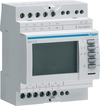 HAG SM101E Multifunkční měřicí přístroj s LCD na DIN