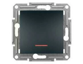 SCHN EPH1400171 Asfora - Spínač jednopólový orientační kontrolka řazení 1So, bezšroubový, antracit