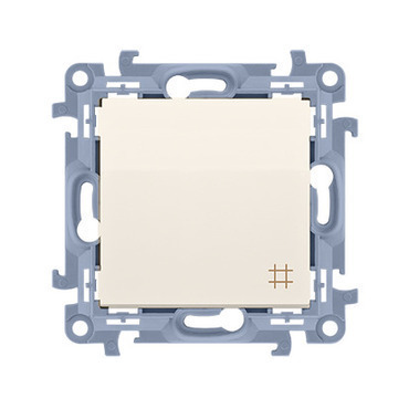 SIMON 10 CW7.01/41 Přepínač křížový, řazení 7, (strojek s krytem) 10AX, 250V~, šroubové svorky, Krém