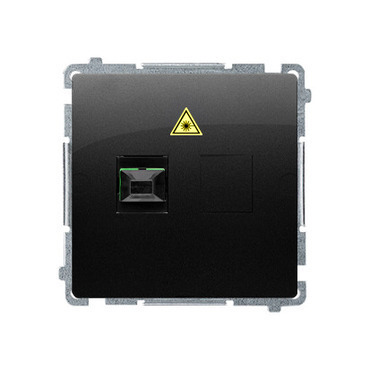 SIMON BMGS1.01/49 Světlovodná/optická zásuvka samostatná SC/APC (strojek s krytem), černá matná