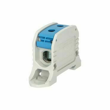 EL 1006011 Svorka univerzální RKA 50 N, 150A, 1pól., AL/CU, modrá, na DIN/na panel (bal.9)