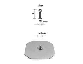 Podpěra vedení KOVO 26833 Podpěra samostatná-PV 21 nalepovací, podpěra vede