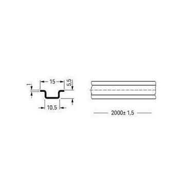 WAGO 210-295 Ocelová nosná lišta