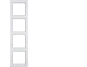 HAG 10146089 Rámeček 4-násobný, Berker Q.1, bílá, sametová