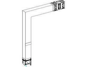 SCHN KSA1000DLF43F Koleno 1000 A vertikální na míru s požární přepážkou dolu RP 12,65kč/ks