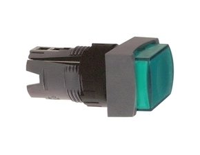 SCHN ZB6DE3 Ovládací hlavice stiskací prosvětlená, přesah., s návrat. - zelená