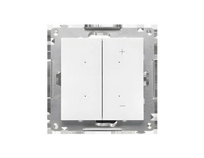 Stmívač pro stmívatelné LED, tlačítkový (přístroj s krytem), bílá matná