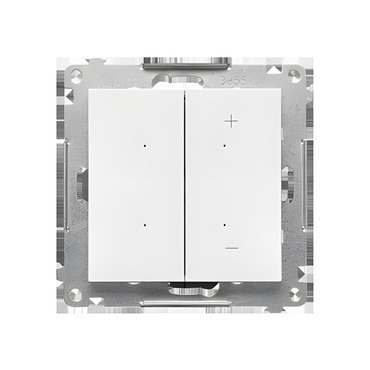 Stmívač pro stmívatelné LED, tlačítkový (přístroj s krytem), bílá matná