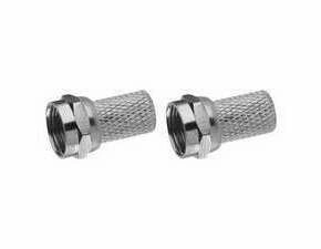Konektor anténní EMOS K7331.2, F konektor, vidlice, šroubovací, bílá, 5/6,5 mm, 2 ks