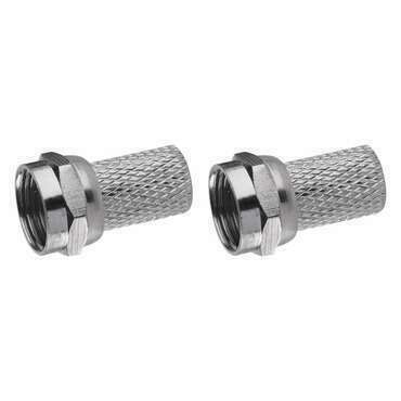 Konektor anténní EMOS K7331.2, F konektor, vidlice, šroubovací, bílá, 5/6,5 mm, 2 ks