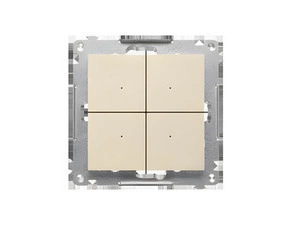 Spínač SIMON 55 TEW4.01/144, 4 násobný, elektronický (přístroj s krytem), champagne matná