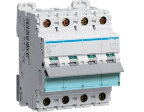 Jistič čtyřpolový HAGER NCN616 3+N pól. 16A, char.C, 10 kA