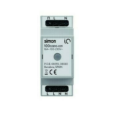 Spínač iO SIMON 100 10002890-039, (na DIN lištu) "Všechno vypneme současně", 2 výstupy,