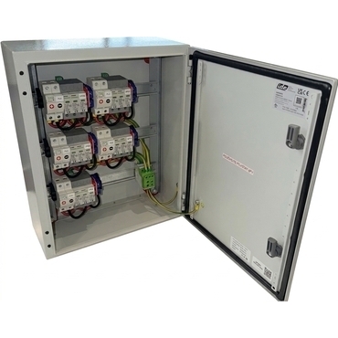 5 stringový rozvaděč Argos FVE_ARGOS_PV5_T1+T2, Oceloplechová skříň, 500x400x200, IP66