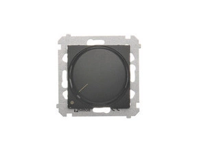 Stmívač pro stm. LED SIMON 54 DS9L2.01/49, ot. stm., tlač. sp., 5-215W, 4 vodič., černá mat metalíza