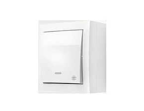 Přepínač křížový SIMON AQUACLICK ACW7L/11, IP44, s podsvětlením, řazení 7So, 10 A/250 V~, šroubové s