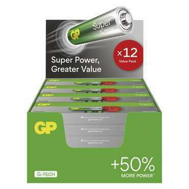 Baterie alkalická GP SUPER B0124T AA (LR6) 12PP MB