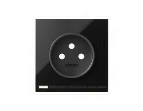 Kryt zásuvky iO, s uzemněním, černá