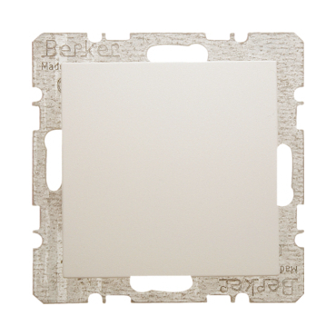 HAG 6710098982 Záslepka se středovým dílem, Berker S.1, krémová, lesk