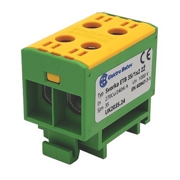 BEČOV UK2035.24 Svorka ETB 35/1x2 žluto-zelená