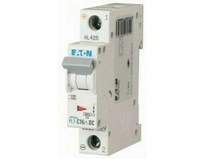 Jistič jednopólový EATON 264889 PL7-C16/1-DC PL7-DC, char. C, 1-pólový, Icn=10kA, In=16A
