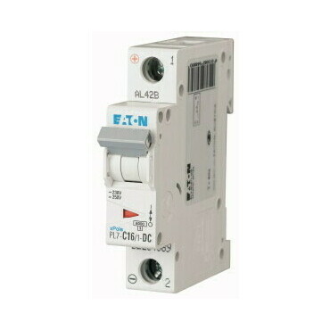 Jistič jednopólový EATON 264889 PL7-C16/1-DC PL7-DC, char. C, 1-pólový, Icn=10kA, In=16A