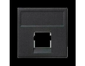 Kryt dat. zás. SIMON K076/14, K45, na 1 zás., plochý, bez cl., 45x45mm, šedá grafit