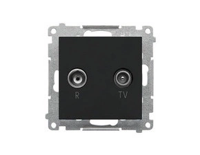 SIMON TAK.01/149 Zásuvka anténní R-TV koncová oddělená (přístroj s krytem), 1x vstup: 5÷862 MHz bílá